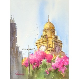 Sadia Arif, 11 x 15 Inch, Watercolor on Paper, Cityscape Painting, AC-SAD-068